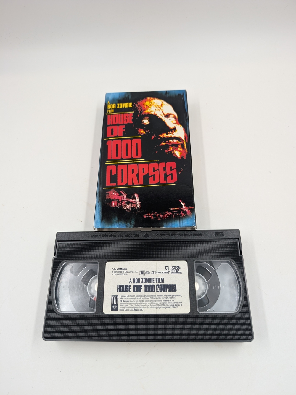 House of 1000 Corpses VHS Tape - Black